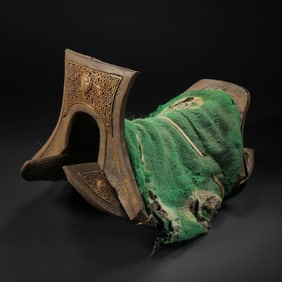 17th and 18th century gold and silver inlaid saddle