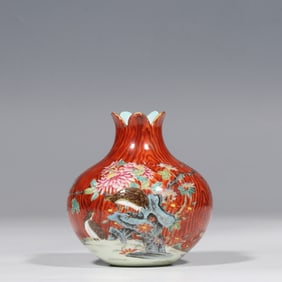 Five-color jar from the Jiaqing period of the Qing Dynasty