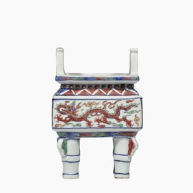 Ming Longqing Five-color Dragon-patterned Incense Burner