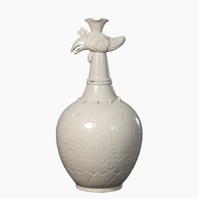 Ding kiln phoenix head vase from the Song Dynasty