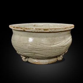 White glazed incense burner from the Tang Dynasty