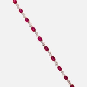 CGRL 18K gold diamond bracelet with natural ruby