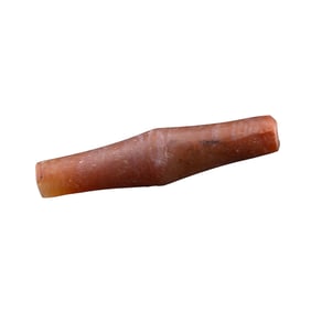 RARE BACTRIAN 3RD CENTURY BC CARNELIAN LONG BEAD WITH LARGE HOLE