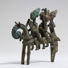 BRONZE FIGURE OF A KNIGHT FROM WEST ASIA, CIRCA 2000 AD
