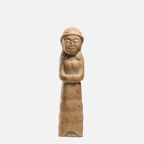 LIMESTONE RITUAL STATUE FROM MESOPOTAMIA, C. 3000 AD