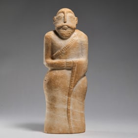 LIMESTONE RITUAL STATUES FROM MESOPOTAMIA, 3000 AD OR LATER