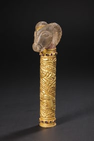 A CRYSTAL-GILDED SCEPTER FROM WESTERN ASIA FROM THE 3RD CENTURY AD OR EARLIER
