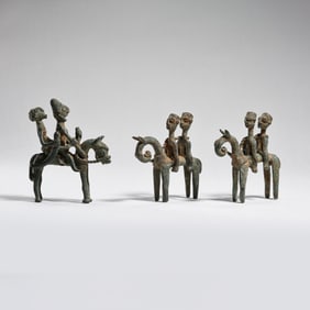 GROUP OF BRONZE KNIGHTS FROM WESTERN ASIA, CIRCA 2000 AD