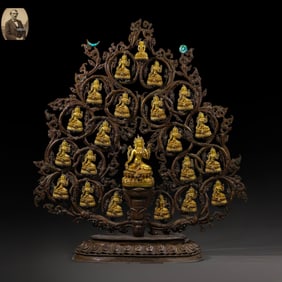 GILDED BRONZE PAGODA FROM TIBET OR CENTRAL CHINA IN THE 17TH CENTURY