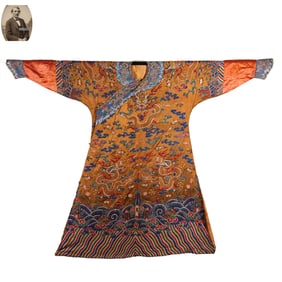18TH CENTURY CHINESE QING DYNASTY DRAGON ROBE