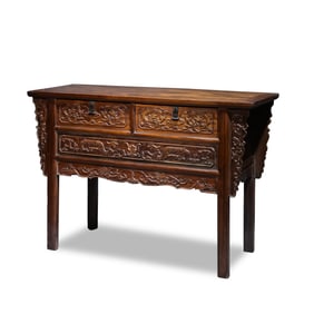 CHINESE QING DYNASTY HUANGHUALI WOOD ALTAR
