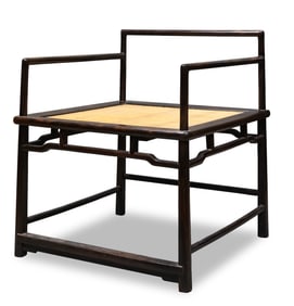 CHINESE QING DYNASTY HUANGHUALI WOOD ZEN CHAIR