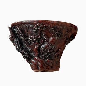 CHINESE QING DYNASTY HORNY CUP