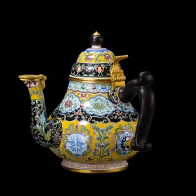 CHINESE QING DYNASTY YONGZHENG PERIOD ENAMEL FLOWER PATTERNED ENAMEL ...
