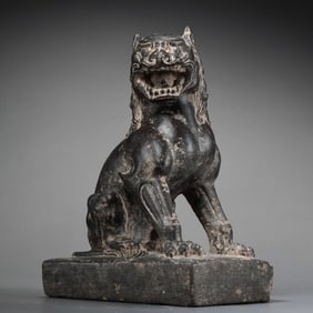 CHINESE TANG DYNASTY BLUESTONE LION