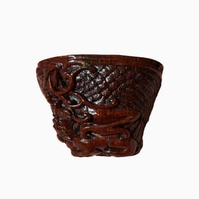 CHINESE QING DYNASTY HORNY CUP