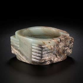JADE CONG FROM THE HAN DYNASTY, CHINA, 200 B.C. OR LATER