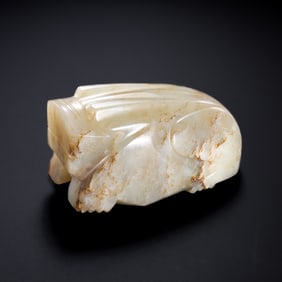 HETIAN JADE FROG FROM THE HAN DYNASTY, CHINA