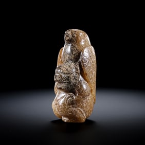 JADE EAGLE AND BEAR FROM THE WARRING STATES PERIOD OF CHINA