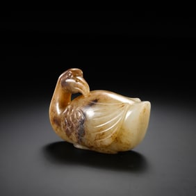 JADE GOOSE FROM THE HAN DYNASTY, CHINA