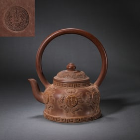 19TH CENTURY CHINESE PURPLE CLAY TEAPOT