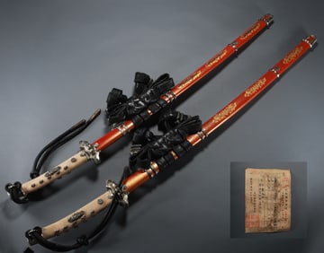 A SET OF EARLY 20TH CENTURY JAPANESE CEREMONIAL SWORDS