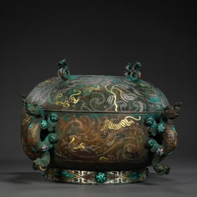 GOLD AND SILVER BOAT FROM THE WARRING STATES PERIOD OF CHINA