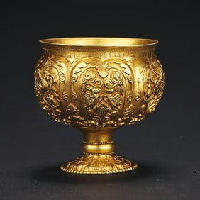 CHINESE HAN DYNASTY PURE GOLD CUP