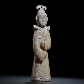CHINESE HAN DYNASTY JADE FIGURINES