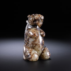 CHINESE HAN DYNASTY WHITE JADE BEAR