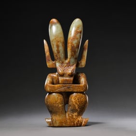 NEOLITHIC PERIOD, CHINA, HONGSHAN CULTURE, JADE SUN GOD STATUE