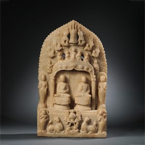 WHITE JADE BUDDHA STATUE FROM THE TANG DYNASTY, CHINA