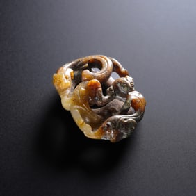 CHINESE HAN DYNASTY CHILONG JADE PENDANT