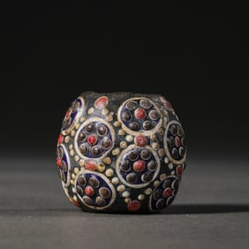 CHINESE HAN DYNASTY DRAGONFLY EYE GLASS BEADS