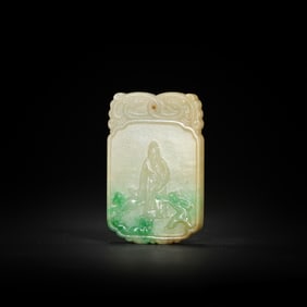 CHINESE QING DYNASTY JADEITE PLAQUE