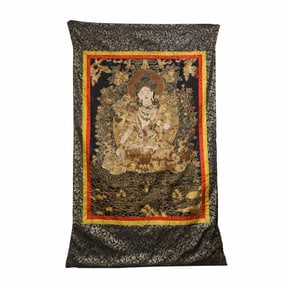 TARA THANGKA FROM TIBET OR CENTRAL CHINA, CHINA, 18TH CENTURY