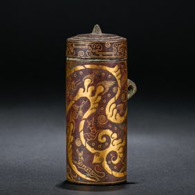 CHINESE WARRING STATES PERIOD GOLD AND SILVER JAR
