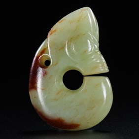 NEOLITHIC PERIOD, CHINA, HONGSHAN CULTURE, JADE PIG DRAGON