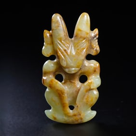 NEOLITHIC CHINESE HONGSHAN CULTURE SUN GOD STATUE