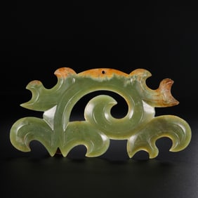 NEOLITHIC PERIOD, CHINA, HONGSHAN CULTURE, JADE HOOK-SHAPED OBJECT