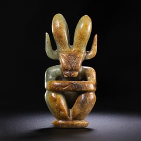 NEOLITHIC CHINESE HONGSHAN CULTURE SUN GOD STATUE
