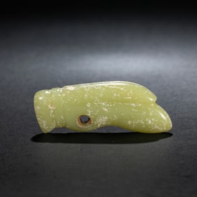 NEOLITHIC PERIOD, CHINA, HONGSHAN CULTURE, JADE SILKWORM