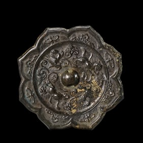 CHINESE TANG DYNASTY DIAMOND-SHAPED BRONZE MIRROR