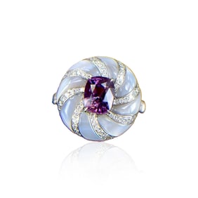 CGRL 18KGOLD DIAMOND AND SAPPHIRE RING