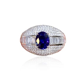 CGRL 18KGOLD DIAMOND AND SAPPHIRE RING