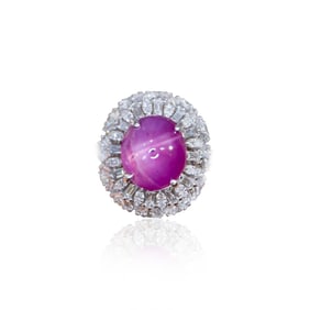 CGRL 18KGOLD DIAMOND AND SAPPHIRE RING