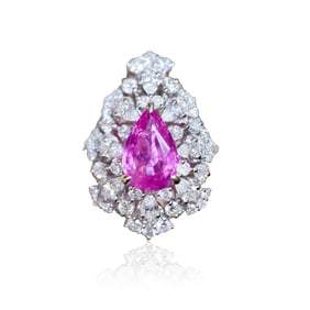 CGRL 18KGOLD DIAMOND AND SAPPHIRE RING