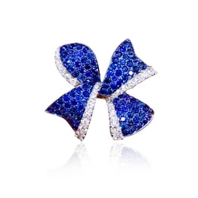 CGRL 18KGOLD DIAMOND AND SAPPHIRE RING