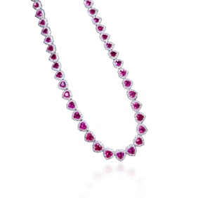 CGRL 18KGOLD DIAMOND AND RUBY NECKLACE