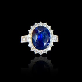 CGRL 18KGOLD DIAMOND AND SAPPHIRE RING